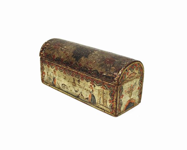 Cofanetto a bauletto, sec. XVIII,