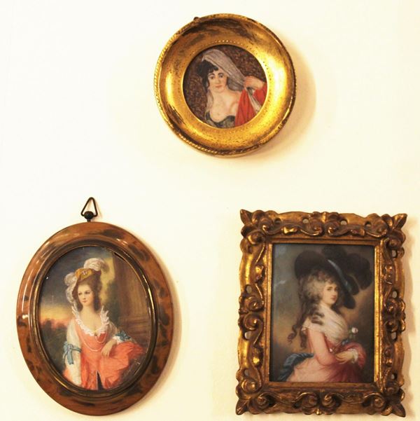 Tre miniature, inizi sec. XX,