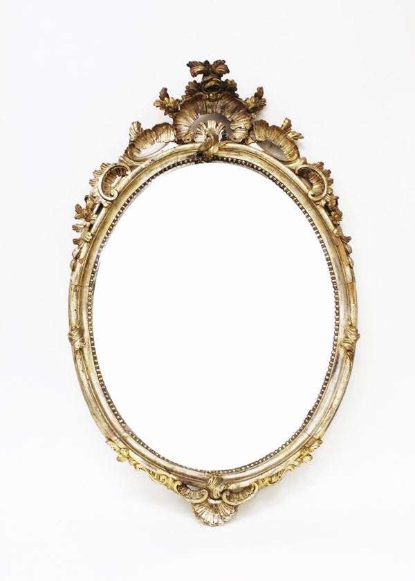 Specchiera, sec. XIX, in legno  - Asta GIOIELLI, ARGENTI, DIPINTI, ARREDI E OGGETTI D'ARTE - Poggio Bracciolini Casa d'Aste