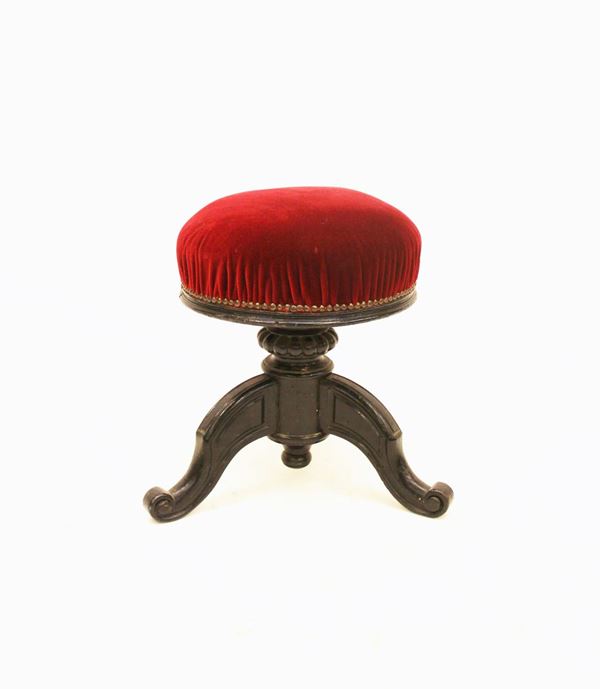 Panchetto da pianoforte, fine sec. XIX,