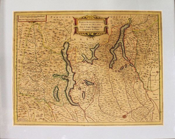 Mappa geografica, sec. XVII,