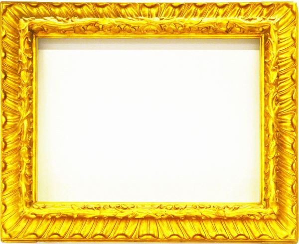 Cornice, inizi sec. XX, in legno doato e