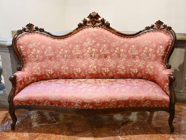 Diavano, sec. XIX, in noce, cimasa  - Asta GIOIELLI, ARGENTI, DIPINTI, ARREDI E OGGETTI D'ARTE - Poggio Bracciolini Casa d'Aste