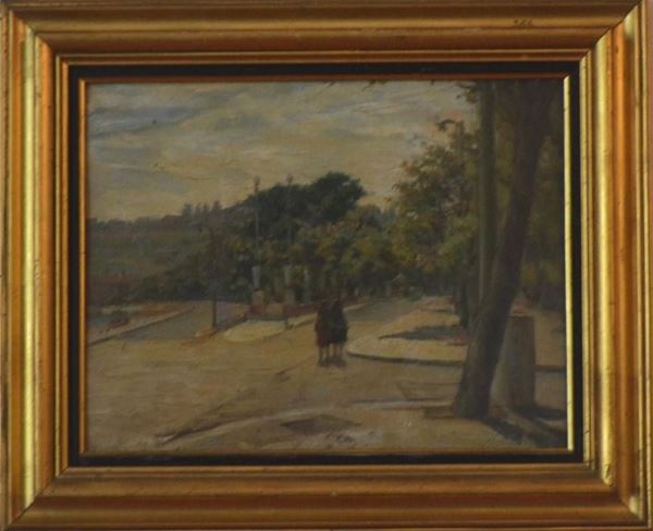 Scuola italiana, sec. XX  - Asta GIOIELLI, ARGENTI, DIPINTI, ARREDI E OGGETTI D'ARTE - Poggio Bracciolini Casa d'Aste