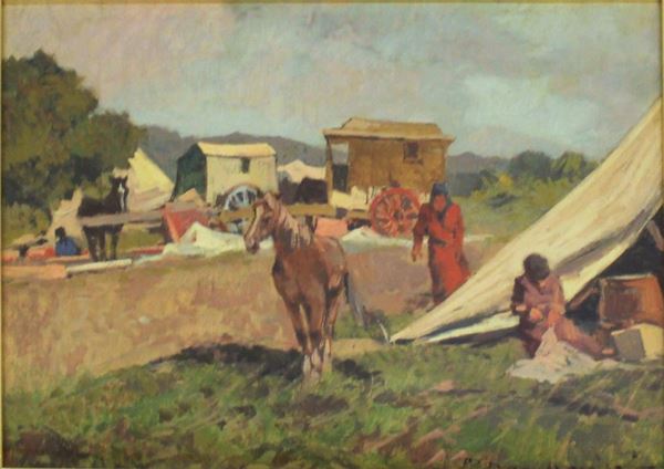 Carlo Domenici  - Asta GIOIELLI, ARGENTI, DIPINTI, ARREDI E OGGETTI D'ARTE - Poggio Bracciolini Casa d'Aste