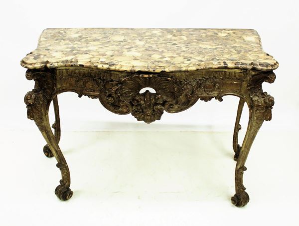 Consolle, Napoli, sec. XVIII, piano sagomato