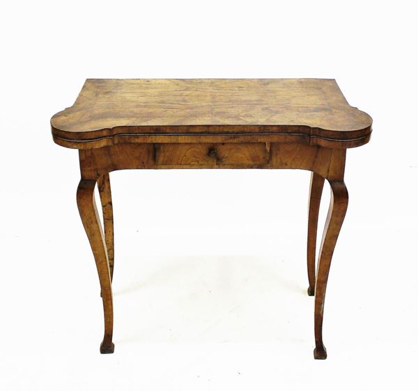 Tavolino da gioco, sec. XIX, lastronato