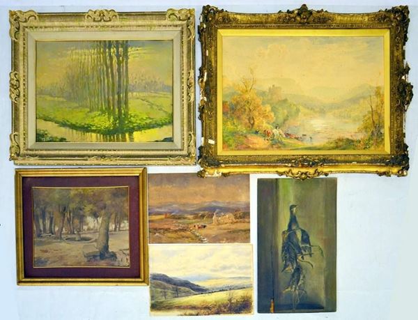 Scuola del sec. XX  - Asta GIOIELLI, ARGENTI, DIPINTI, ARREDI E OGGETTI D'ARTE - Poggio Bracciolini Casa d'Aste