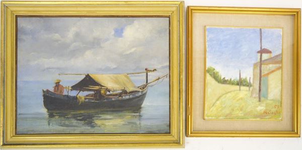 Scuola italiana, sec. XX  - Asta GIOIELLI, ARGENTI, DIPINTI, ARREDI E OGGETTI D'ARTE - Poggio Bracciolini Casa d'Aste