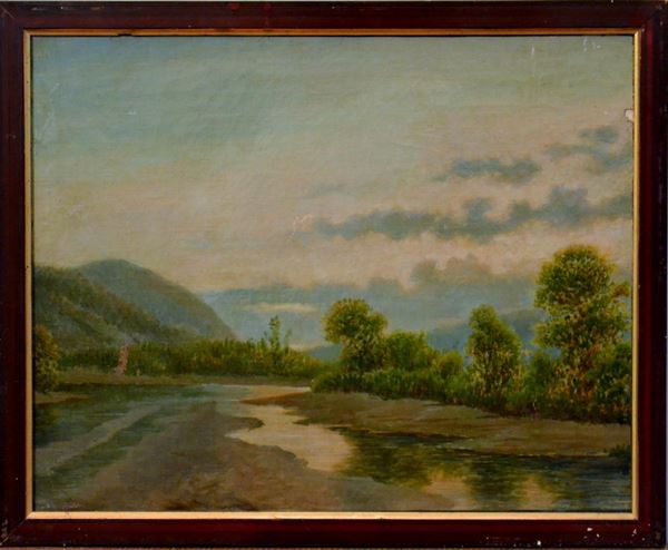  Scuola italiana, sec. XX  - Asta GIOIELLI, ARGENTI, DIPINTI, ARREDI E OGGETTI D'ARTE - Poggio Bracciolini Casa d'Aste