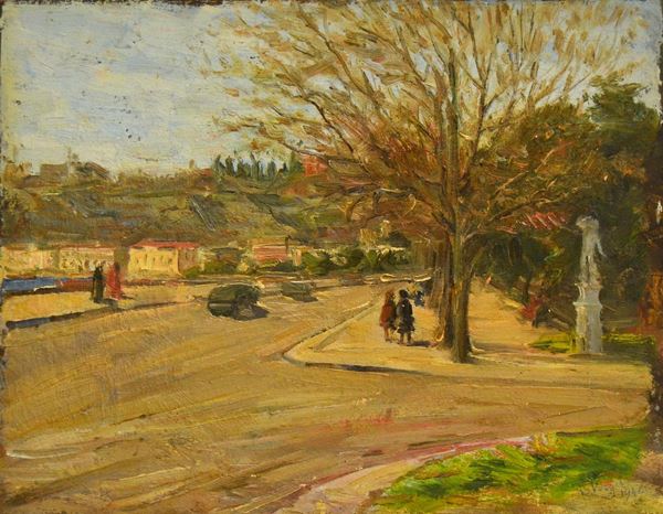Scuola italiana, sec. XX  - Asta GIOIELLI, ARGENTI, DIPINTI, ARREDI E OGGETTI D'ARTE - Poggio Bracciolini Casa d'Aste