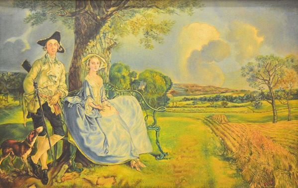 Scuola inglese, sec. XX  - Asta GIOIELLI, ARGENTI, DIPINTI, ARREDI E OGGETTI D'ARTE - Poggio Bracciolini Casa d'Aste