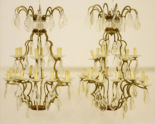 Coppia di lumiere, inizio sec. XX,