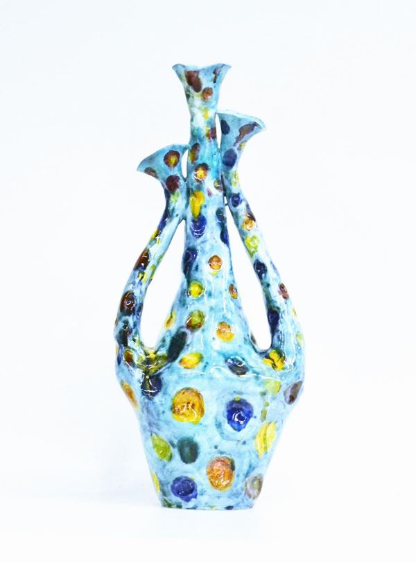 Vaso portafiori, manifattura Galatina, in ceramica