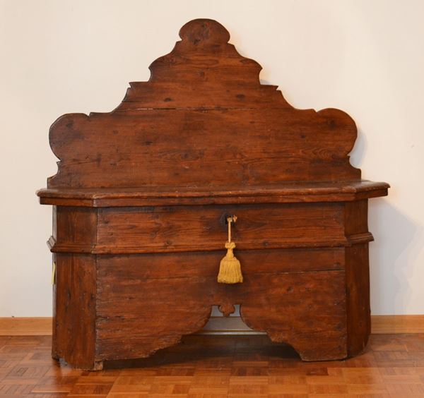 Panca, sec. XVIII, in abete, schienale sagomato, fronte scantonato, seduta incernierata, cm 120x37x117&nbsp;&nbsp;&nbsp;&nbsp;&nbsp;&nbsp;&nbsp;&nbsp;&nbsp;&nbsp;&nbsp;&nbsp;&nbsp;&nbsp;&nbsp;&nbsp;&nbsp;&nbsp;&nbsp;&nbsp;&nbsp;&nbsp;&nbsp;&nbsp;&nbsp;&nbsp;&nbsp;&nbsp;&nbsp;&nbsp;&nbsp;&nbsp;&nbsp;&nbsp;&nbsp;&nbsp;&nbsp;&nbsp;&nbsp;&nbsp;&nbsp;&nbsp;&nbsp;&nbsp;&nbsp;&nbsp;&nbsp;&nbsp;&nbsp;&nbsp;&nbsp;&nbsp;&nbsp;&nbsp;&nbsp;&nbsp;&nbsp;