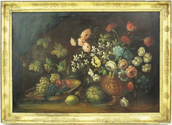Scuola italiana, in stile 700  - Asta GIOIELLI, ARREDI D'ANTIQUARIATO, E DIPINTI DAL XVI AL XX SECOLO - Poggio Bracciolini Casa d'Aste