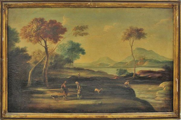 Scuola italiana, stile 700  - Asta GIOIELLI, ARREDI D'ANTIQUARIATO, E DIPINTI DAL XVI AL XX SECOLO - Poggio Bracciolini Casa d'Aste
