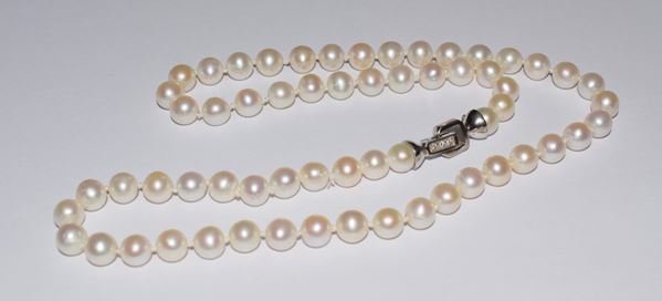COLLANA IN ORO GIALLO E DIAMANTI , DD GIOIELLI