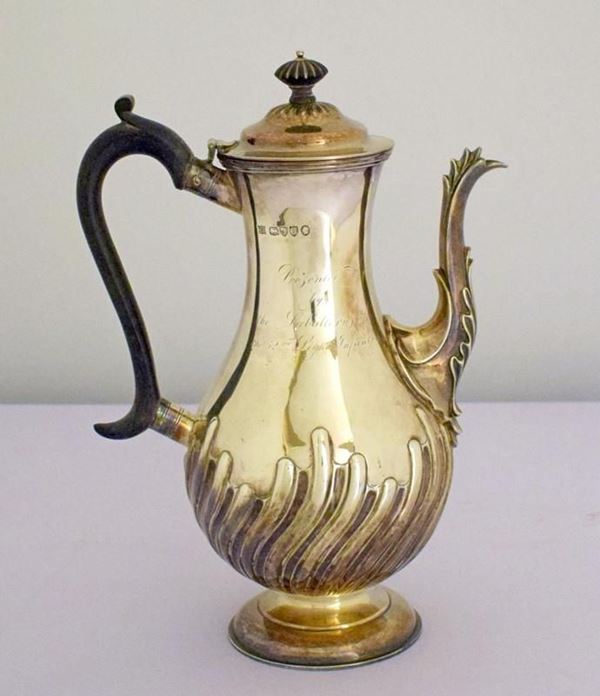 CAFFETTIERA, LONDRA 1882, ARGENTIERE W.