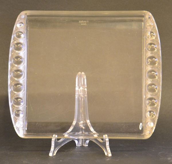 Vassoio, manifattura Lalique,