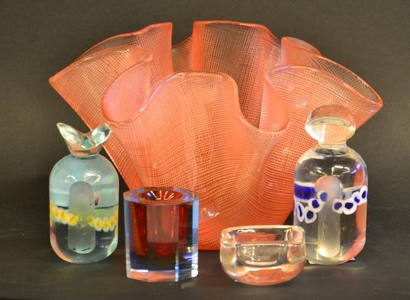 Vaso a fazzoletto, Fontana Arte, in vetro