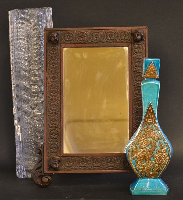 Specchiera da tavolo, inizi sec. XX,  - Asta GIOIELLI, ARGENTI, DIPINTI E OGGETTI D'ARTE ANTICA E CONTEMPORANEA - Poggio Bracciolini Casa d'Aste