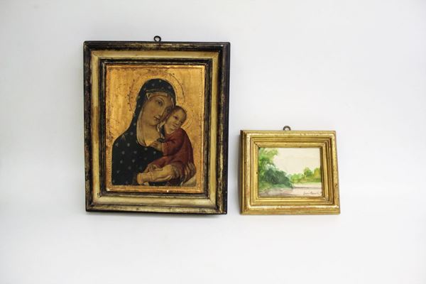 Scuola italiana, sec. XX  - Asta GIOIELLI, ARGENTI, DIPINTI E OGGETTI D'ARTE ANTICA E CONTEMPORANEA - Poggio Bracciolini Casa d'Aste