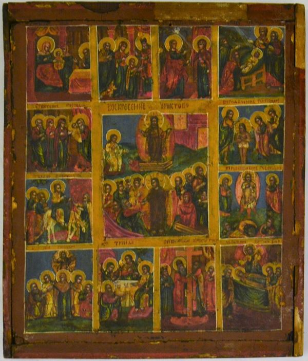 Scuola Russa, sec. XIX  - Asta GIOIELLI, ARGENTI, DIPINTI E OGGETTI D'ARTE ANTICA E CONTEMPORANEA - Poggio Bracciolini Casa d'Aste