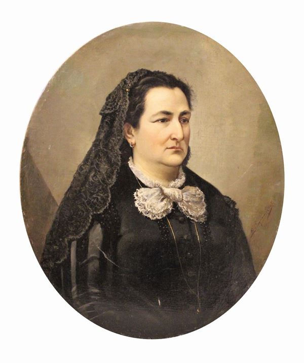 Scuola italiana, sec. XIX  - Asta GIOIELLI, ARGENTI, DIPINTI E OGGETTI D'ARTE ANTICA E CONTEMPORANEA - Poggio Bracciolini Casa d'Aste