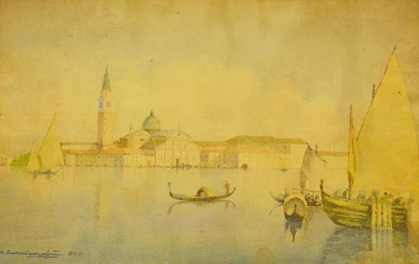 Scuola Veneta, sec. XX  - Asta GIOIELLI, ARGENTI, DIPINTI E OGGETTI D'ARTE ANTICA E CONTEMPORANEA - Poggio Bracciolini Casa d'Aste