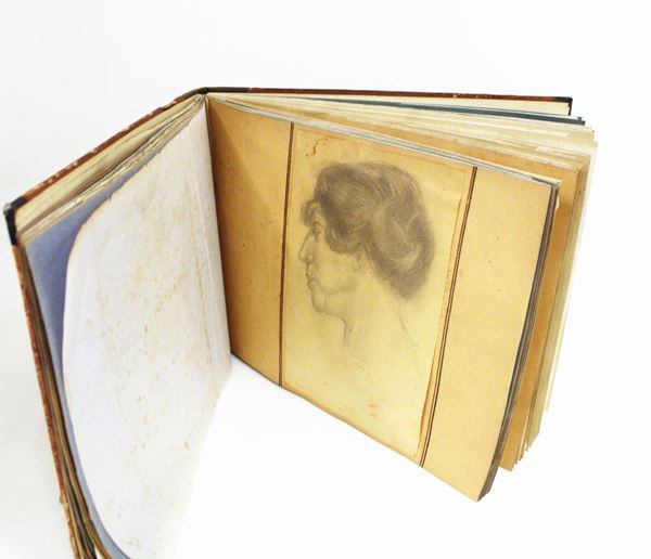 Album, inizi sec. XX, contenente numerosi disegni a grafite su carta,&nbsp;&nbsp;&nbsp;&nbsp;&nbsp;