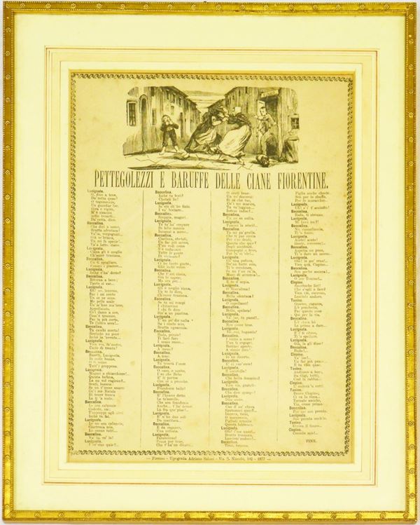PETTEGOLEZZI E BARUFFE DELLE CIANE FIORENTINE&nbsp;&nbsp;&nbsp;&nbsp;&nbsp;&nbsp;&nbsp;&nbsp;&nbsp;&nbsp;&nbsp;&nbsp;&nbsp;&nbsp;&nbsp;&nbsp;&nbsp;&nbsp;&nbsp;&nbsp;&nbsp;&nbsp;&nbsp;&nbsp;&nbsp;&nbsp;&nbsp;&nbsp;&nbsp;  - Asta ASTA A TEMPO - ANTIQUARIATO E COLLEZIONISMO - Poggio Bracciolini Casa d'Aste