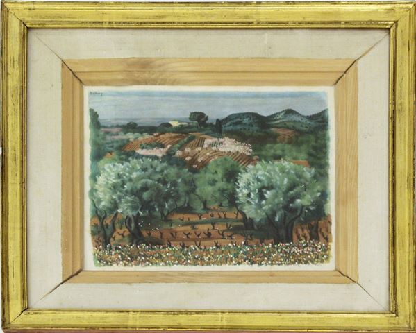 Mo'se Kisling, Paysage de Sanary, litografia,&nbsp;&nbsp;&nbsp;&nbsp;&nbsp;&nbsp;&nbsp;&nbsp;&nbsp;&nbsp;&nbsp;&nbsp;&nbsp;&nbsp;&nbsp;&nbsp;&nbsp;&nbsp;&nbsp;&nbsp;&nbsp;&nbsp;&nbsp;&nbsp;&nbsp;&nbsp;&nbsp;&nbsp;&nbsp;