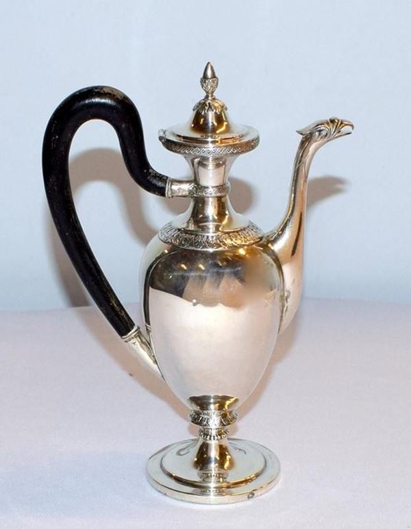PICCOLA CAFFETTIERA , REGNO LOMBARDO-VENETO                                 - Asta GIOIELLI, ARGENTI, ARREDI, OGGETTI D'ARTE E DIPINTI - Poggio Bracciolini Casa d'Aste