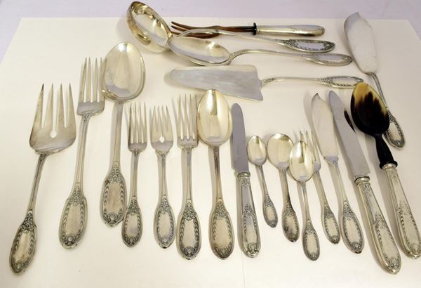 SERVITO DI POSATE , BROGGI MILANO  - Asta GIOIELLI, ARGENTI, ARREDI, OGGETTI D'ARTE E DIPINTI - Poggio Bracciolini Casa d'Aste