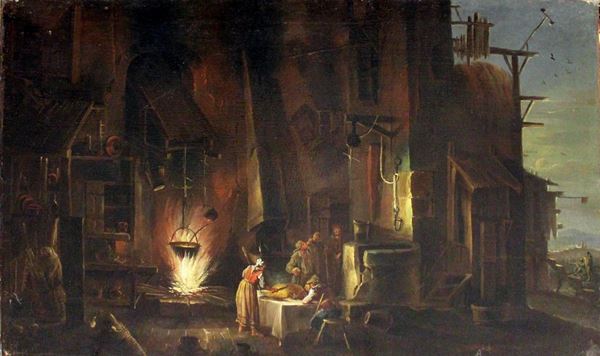 Scuola nordeuropea, sec. XVIII  - Asta GIOIELLI, ARGENTI, ARREDI, OGGETTI D'ARTE E DIPINTI - Poggio Bracciolini Casa d'Aste