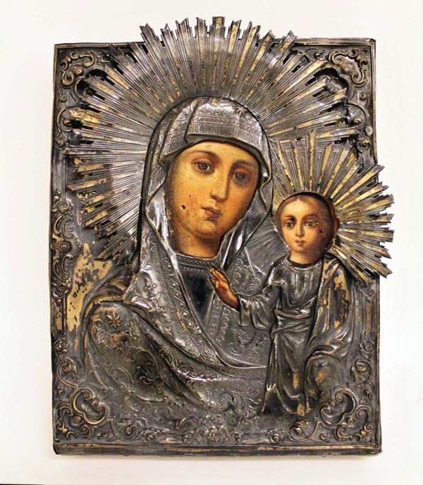 Scuola russa, sec. XVIII  - Asta GIOIELLI, ARGENTI, ARREDI, OGGETTI D'ARTE E DIPINTI - Poggio Bracciolini Casa d'Aste