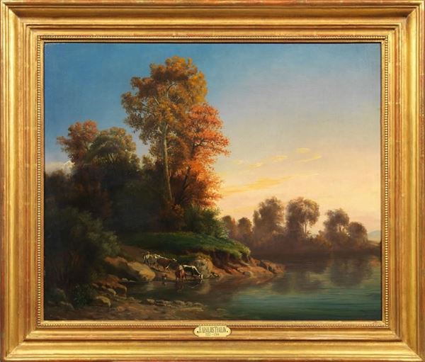 Scuola del sec. XIX                                                         - Asta GIOIELLI, ARGENTI, ARREDI, OGGETTI D'ARTE E DIPINTI - Poggio Bracciolini Casa d'Aste