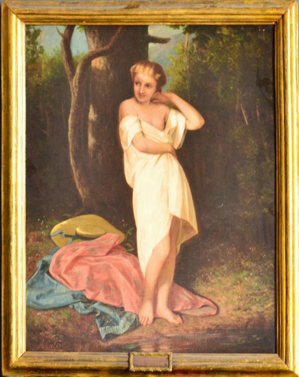 Scuola italiana, sec. XIX  - Asta GIOIELLI, ARGENTI, ARREDI, OGGETTI D'ARTE E DIPINTI - Poggio Bracciolini Casa d'Aste