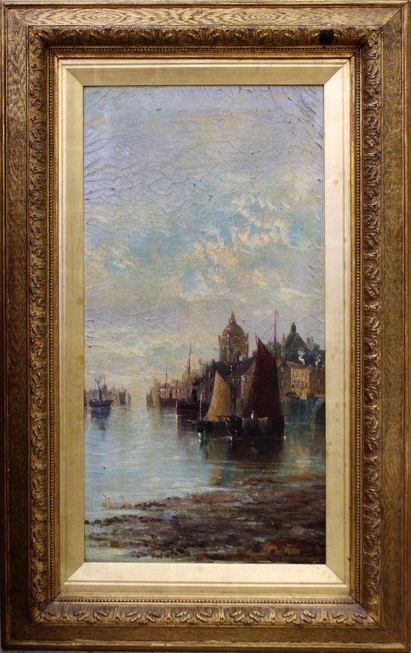 Scuola inglese, sec. XIX  - Asta GIOIELLI, ARGENTI, ARREDI, OGGETTI D'ARTE E DIPINTI - Poggio Bracciolini Casa d'Aste