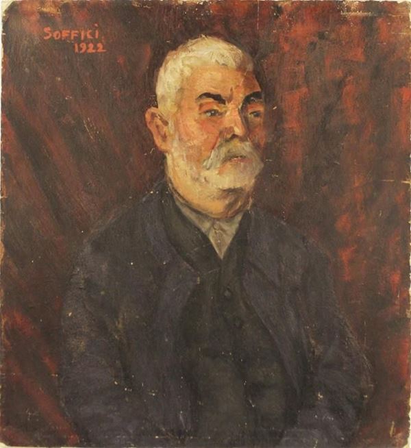 Ardengo Soffici                                                             (Rignano sull'Arno, 1879  Vittoria Apuana, 1964)     RITRATTO MASCHILE    