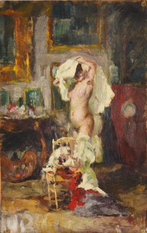 Scuola italiana, sec. XIX  - Asta GIOIELLI, ARGENTI, ARREDI, OGGETTI D'ARTE E DIPINTI - Poggio Bracciolini Casa d'Aste