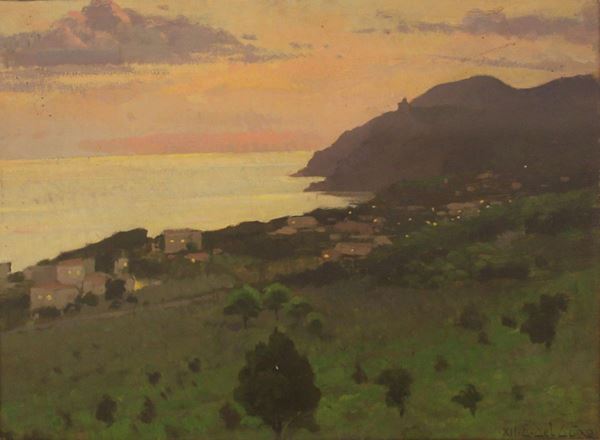 Scuola italiana, sec. XX  - Asta GIOIELLI, ARGENTI, ARREDI, OGGETTI D'ARTE E DIPINTI - Poggio Bracciolini Casa d'Aste