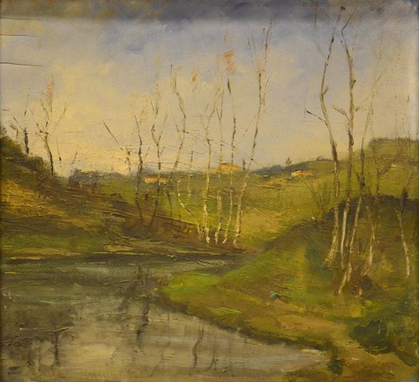 Scuola italiana, sec. XX                                                    - Asta ASTA A TEMPO- GIOIELLI, ARREDI D'ANTIQUARIATO, DIPINTI E SCULTURE - Poggio Bracciolini Casa d'Aste