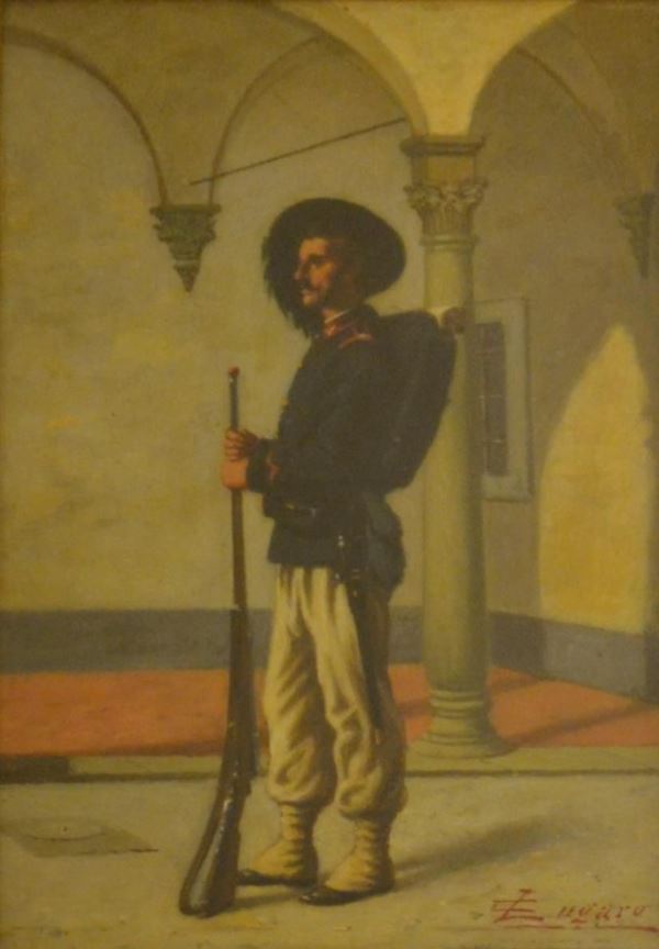 Scuola italiana, sec. XX                                                    - Asta ASTA A TEMPO- GIOIELLI, ARREDI D'ANTIQUARIATO, DIPINTI E SCULTURE - Poggio Bracciolini Casa d'Aste