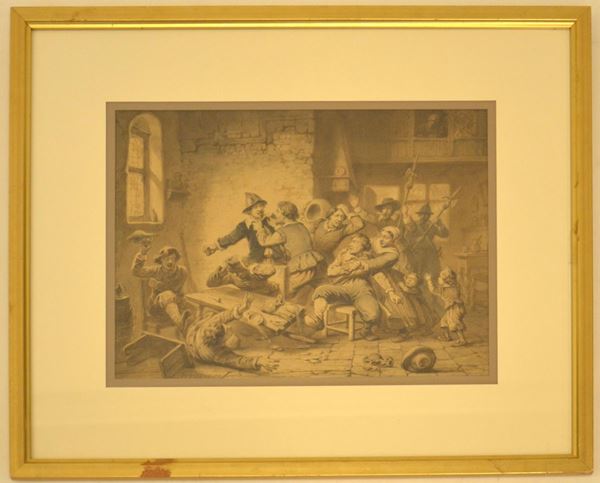 Scuola nord europea, sec. XIX                                               - Asta ASTA A TEMPO- GIOIELLI, ARREDI D'ANTIQUARIATO, DIPINTI E SCULTURE - Poggio Bracciolini Casa d'Aste