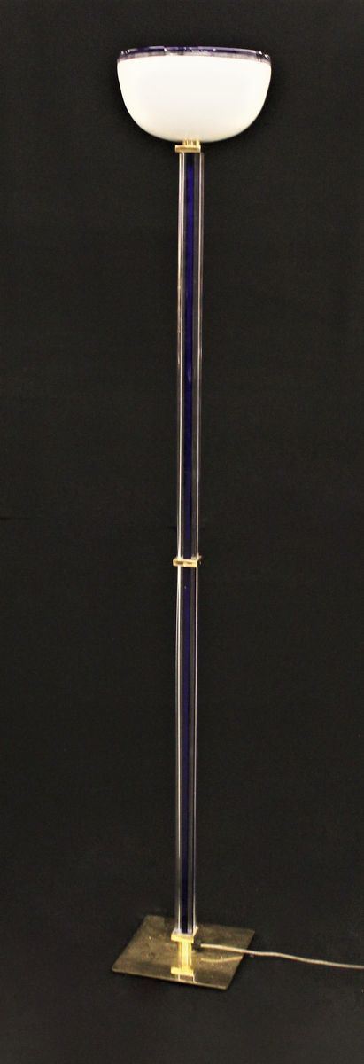 Lampada da terra, Murano, sec. XX, manifattura Venini, modello Tolboi, in&nbsp;