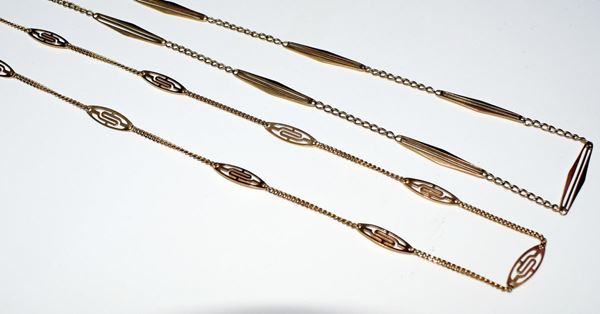 COLLANA E COLLAN PORTA OCCHIALI IN ORO GIALLO                             