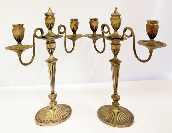 COPPIA DI CANDELABRI , INIZI SEC. XX