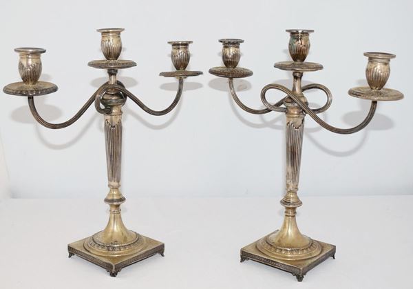 COPPIA DI CANDELABRI SEC. XX